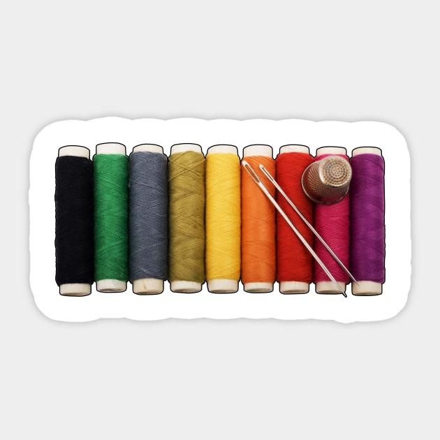 Colored Threads Sticker by Aine Creative Designs